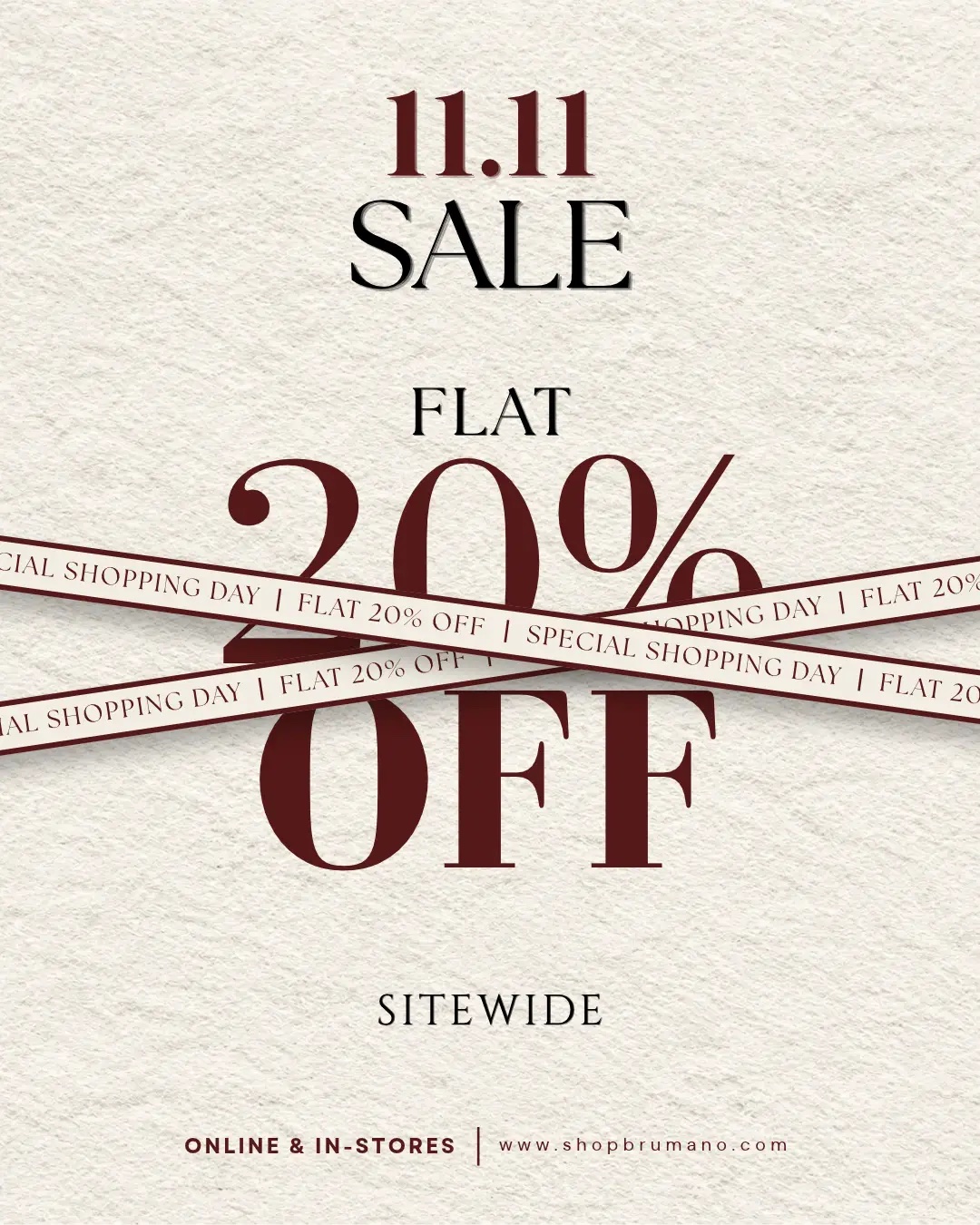 Brumano - 11.11 Sale With Flat 20% Off Sitewide