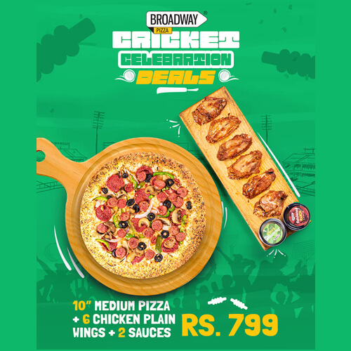 Broadway Pizza - Cricket Celebration Deal 2