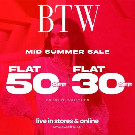Btw - By The Way - Mid Summer Sale