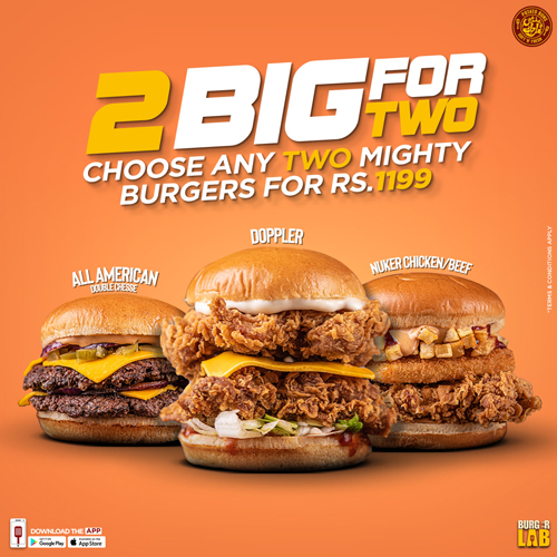 Burger Lab - 2 Big For Two Deal