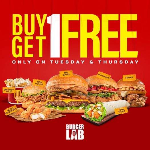 Burger Lab - 1 Buy 1 Get Free
