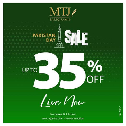 MTJ - Tariq Jamil - Pakistan Day Sale