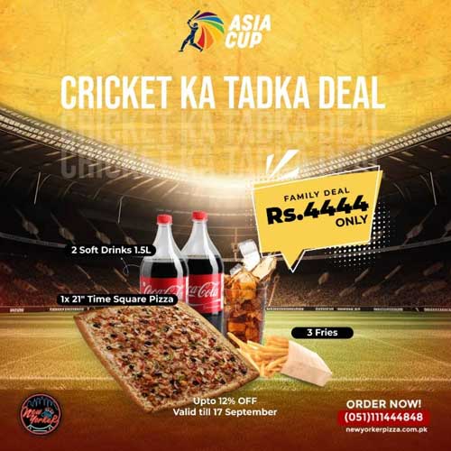 New Yorker Pizza - Cricket Ka Tadka Deal
