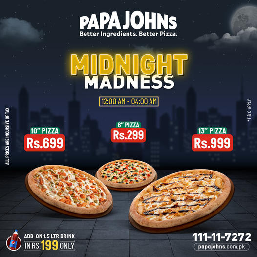 Papa John's Pizza - Midnight Deals