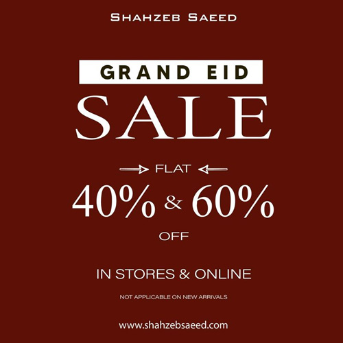 Shahzeb Saeed - Eid Sale