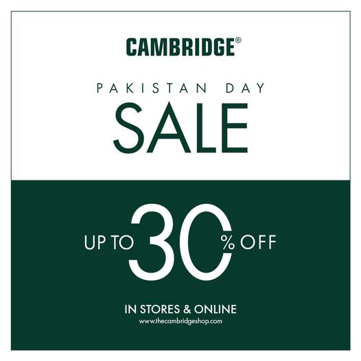 The Cambridge Shop - Pakistan Day Sale