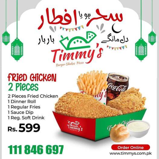 Timmy's - Sehar & Iftar Deal