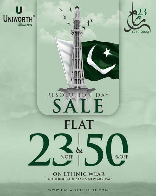 Uniworth - Pakistan Day Sale